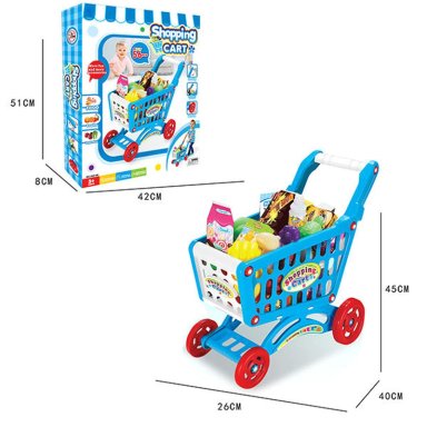 CARRITO DE COMPRA SUPERMERCADO PARA NIÑOS 56 PIEZAS COLORES - 9