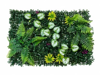 JARDIN MURO VERTICAL ARTIFICIAL D PALMETA PLANTAS 60X40 CM TAMAÑO TALLA UNICA - 1