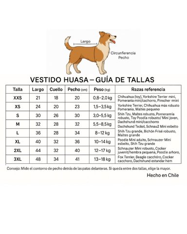 VESTIDO HUASA PARA PERRO TALLA XL | FIESTAS PATRIAS - 2