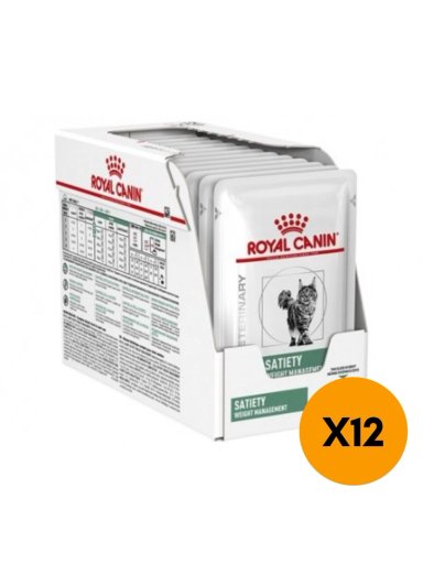 ROYAL CANIN POUCH SATIETY GATO 85G (12 UNIDADES) | PACK 12 SOBRES - 1