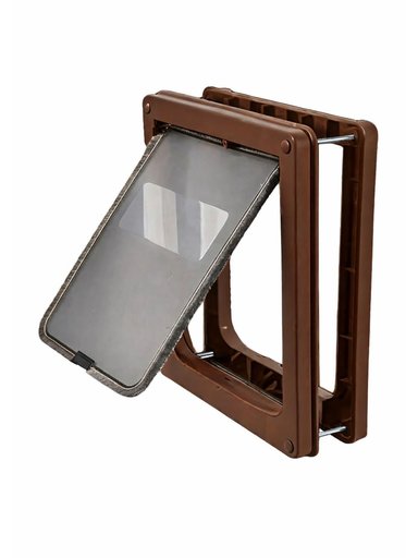 PUERTA PARA PERROS CON TRABA SEGURIDAD 43X36 CM EXTERIOR - 3