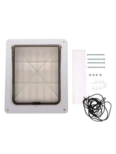 PUERTA PARA PERROS CON TRABA SEGURIDAD 43X36 CM EXTERIOR - 7