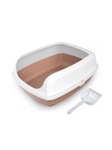 ARENERO SANITARIO GATO L 50,5X37,5X19,5 CM CAFE TAMAÑO L - 1