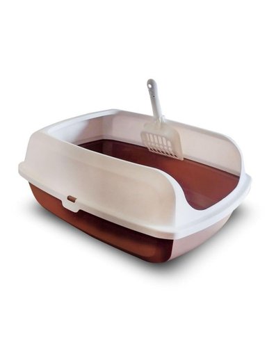 ARENERO SANITARIO GATO L 50,5X37,5X19,5 CM CAFE TAMAÑO L - 2