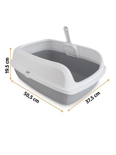 ARENERO SANITARIO GATO L 50,5X37,5X19,5 CM CAFE TAMAÑO L - 3