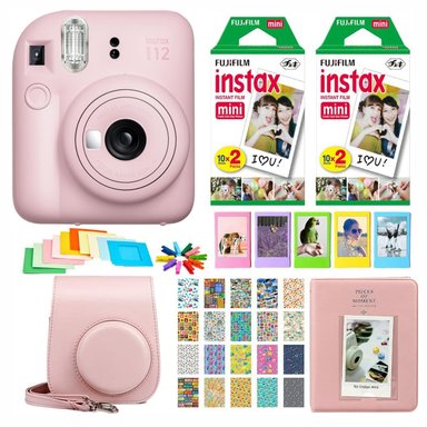 SET CÁMARA INSTANTÁNEA FUJIFILM INSTAX MINI 12 +40 FOTOS, ESTUCHE, ÁLBUM Y MUCHO MÁS! - 1