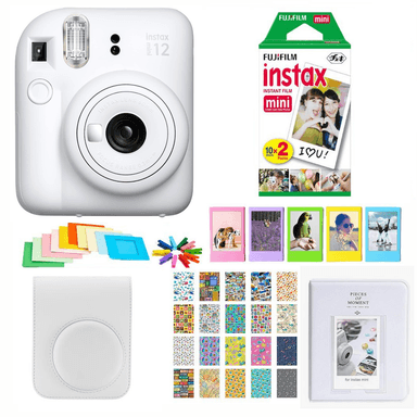 SET CÁMARA INSTANTÁNEA FUJI FILM INSTAX MINI 12 + 20 FOTOS ESTUCHE ÁLBUM Y MUCHO MÁS - 1