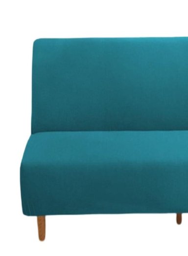 FUNDA FUTÓN ELASTICADA 200 X 110 CM CELESTE - 2