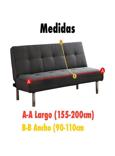 FUNDA FUTÓN ELASTICADA 200 X 110 CM CAFÉ - 4