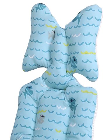 COJIN BEBE ACOLCHADO PARA COCHES O SILLA DE AUTOS CELESTE - 2