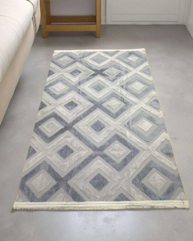 ALFOMBRA JACQUARD ANTIDESLIZANTE CON RELIEVE 180X200 CM - 4