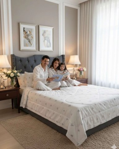 CUBRECAMA NORDICO KING + 2 FUNDAS DE ALMOHADA - 3