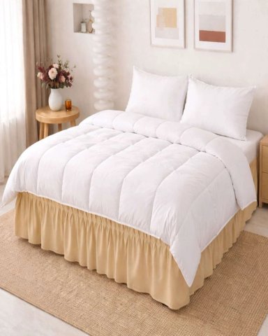 FALDON DE CAMA CON PLISADO ELEGANTE 2 PLAZAS - 5