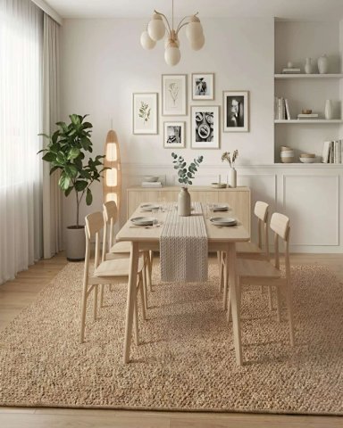 ALFOMBRA DE TEXTURA NATURAL NORDICA RECTANGULAR 160X200 - 6