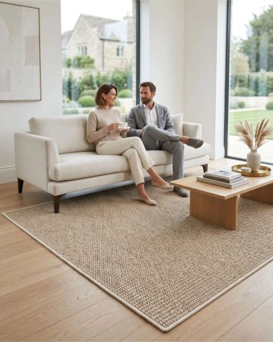 ALFOMBRA DE TEXTURA NATURAL NORDICA RECTANGULAR 160X200 - 7