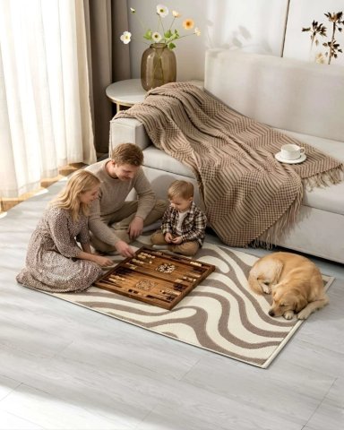 ALFOMBRA DE INTERIOR ESTILO NORDICO MINIMALISTA - 4