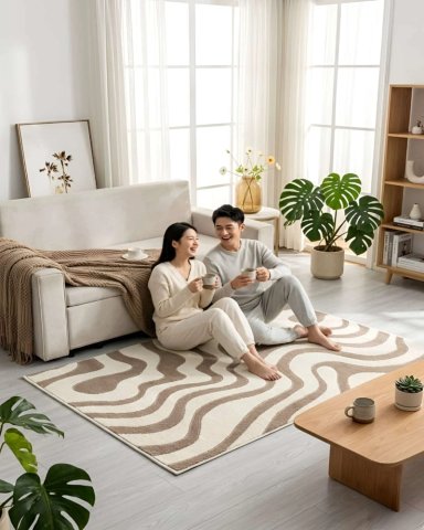 ALFOMBRA DE INTERIOR ESTILO NORDICO MINIMALISTA - 5