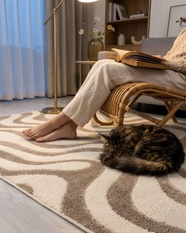 ALFOMBRA DE INTERIOR ESTILO NORDICO MINIMALISTA - 6
