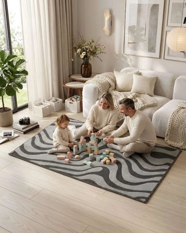ALFOMBRA DE INTERIOR ESTILO NORDICO MINIMALISTA - 1