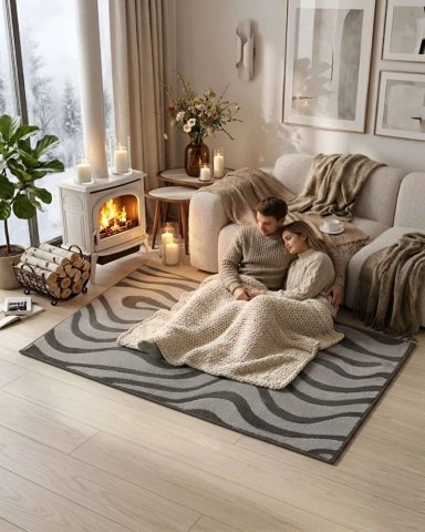 ALFOMBRA DE INTERIOR ESTILO NORDICO MINIMALISTA - 2