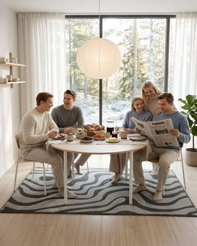ALFOMBRA DE INTERIOR ESTILO NORDICO MINIMALISTA - 5