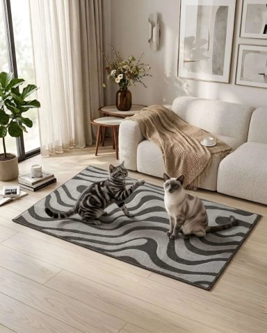 ALFOMBRA DE INTERIOR ESTILO NORDICO MINIMALISTA - 6