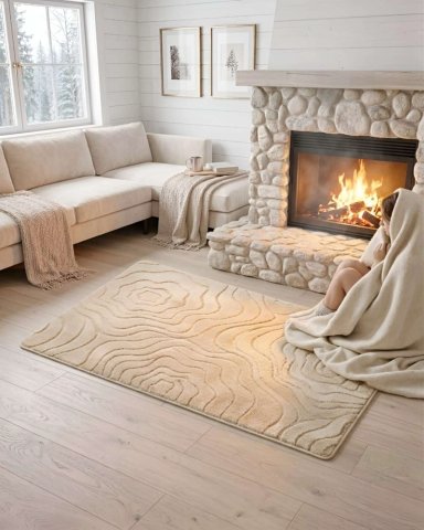 ALFOMBRA DE INTERIOR ESTILO NORDICO MINIMALISTA - 3