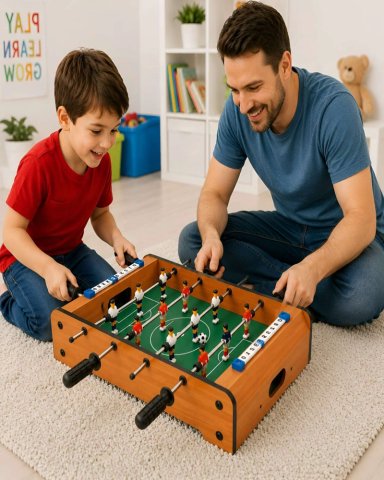 TACA TACA DE MESA MINI FUTBOL DE MADERA JUEGO INFANTTACA TACA DE MESA DE MADERA JUGUETE INFANTILIL - 1