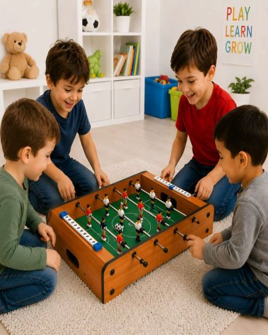 TACA TACA DE MESA MINI FUTBOL DE MADERA JUEGO INFANTTACA TACA DE MESA DE MADERA JUGUETE INFANTILIL - 3