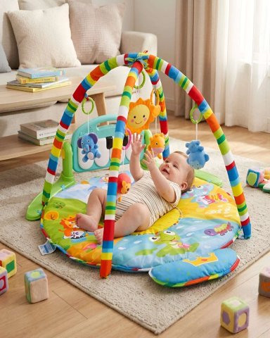 CENTRO DE ESTIMULACION TEMPRANA GIMNASIO DE ACTIVIDADES MUSICAL PARA BEBE  CON PIANO C2 - 1