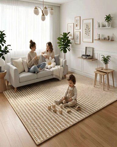 ALFOMBRA DE TEXTURA NATURAL NORDICA RECTANGULAR 200X300 - 6