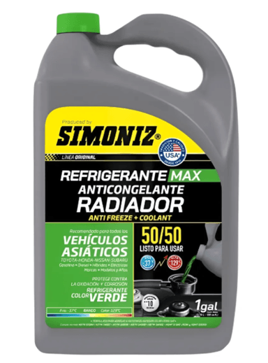 REFRIGERANTE ANTICONGELANTE PARA RADIADOR 50% VERDE SIMONIZ - 1