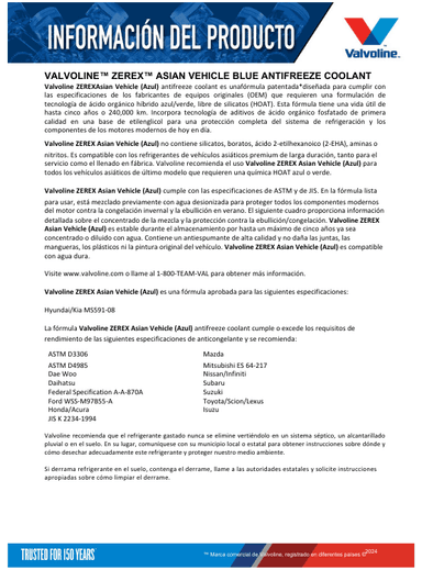 REFRIGERANTE ANTICONGELANTE PARA RADIADOR ZEREX AZUL - 3