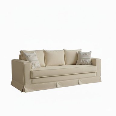 SOFÁ MUNDO LIVING SIENA 3 CUERPOS BEIGE PREMIUN CON RESORTES - 3