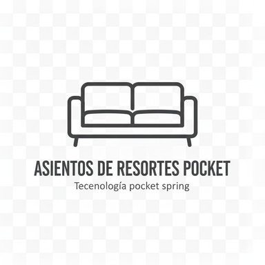 SOFÁ MUNDO LIVING SIENA 3 CUERPOS BEIGE PREMIUN CON RESORTES - 5
