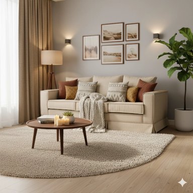 SOFÁ MUNDO LIVING POMPEYA 3 CUERPOS BEIGE PREMIUN CON RESORTES - 1