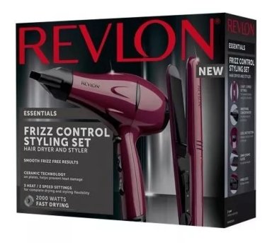 SET SECADOR DE CABELLO REVLON CONTROL FRIZZ PLANCHA - 2