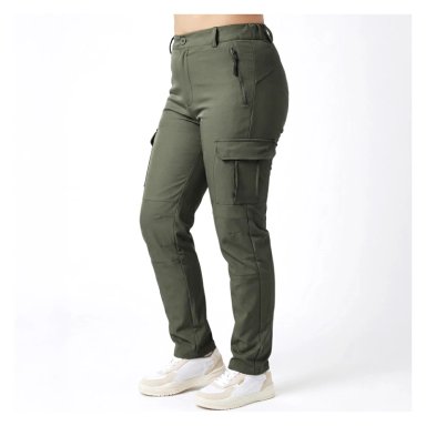 PANTALON TERMICO IMPERMEABLE SOFTSHELL CON MICROPOLAR MUJER - 1