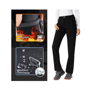 PANTALON TERMICO IMPERMEABLE SOFTSHELL CON MICROPOLAR MUJER - 4
