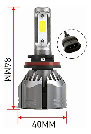 KIT TURBO LED CURSOR H4 H1 H3 H7 H11 H13 9005 9006 880 12000LM/ C6 H3 - 5