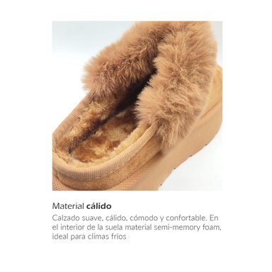 ZAPATILLA / ZAPATOS MUJER PANTUFLA LIVIANAS Y COMODAS BEIGE - 5