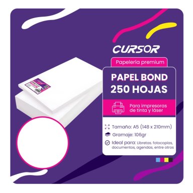 PAPEL BOND 106 GRS. TAMAÑO A5 250 HOJAS AGENDAS - 6
