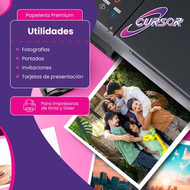 PAPEL FOTOGRAFICO GLOSSY A3 180G 50H CURSOR - 4