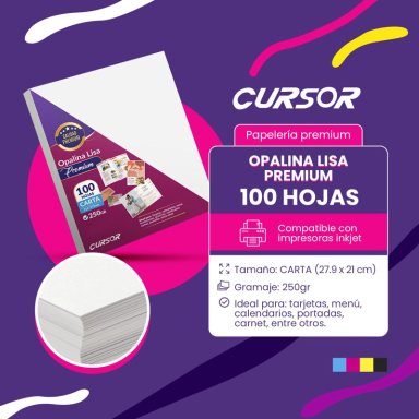 OPALINA LISA EXTRA BLANCA PREMIUM 250 G CARTA 100 H CURSOR - 3