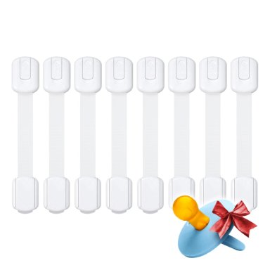 PACK DE 8 SEGUROS PARA CAJONES, SEGURIDAD PARA BEBES - 1