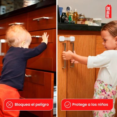 PACK DE 8 SEGUROS PARA CAJONES, SEGURIDAD PARA BEBES - 5