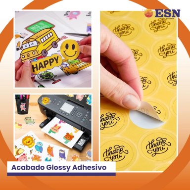 PAPEL FOTOGRAFICO ADHESIVO A4 115G GLOSSY BRILLANTE 20H ESN TAMAÑO A4 - 6
