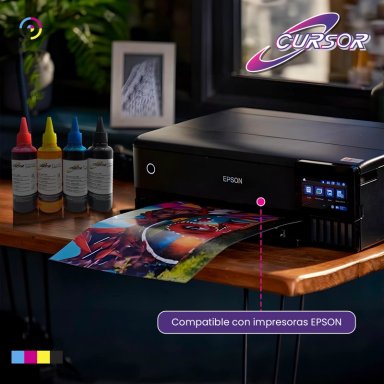 TINTAS SUBLIMACION PREMIUM 100 ML COMPATIBLE CON EPSON. CURSOR AMARILLO - 4