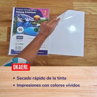 PAPEL FOTOGRAFICO GLOSSY BRILLANTE CARTA 230G 50 HOJAS - 5