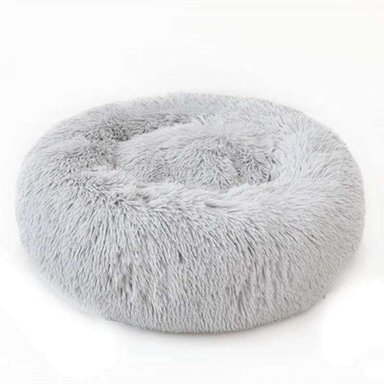 CAMA REDONDA PARA PERRO Y GATO 50CM COLOR GRIS CLARO - 1
